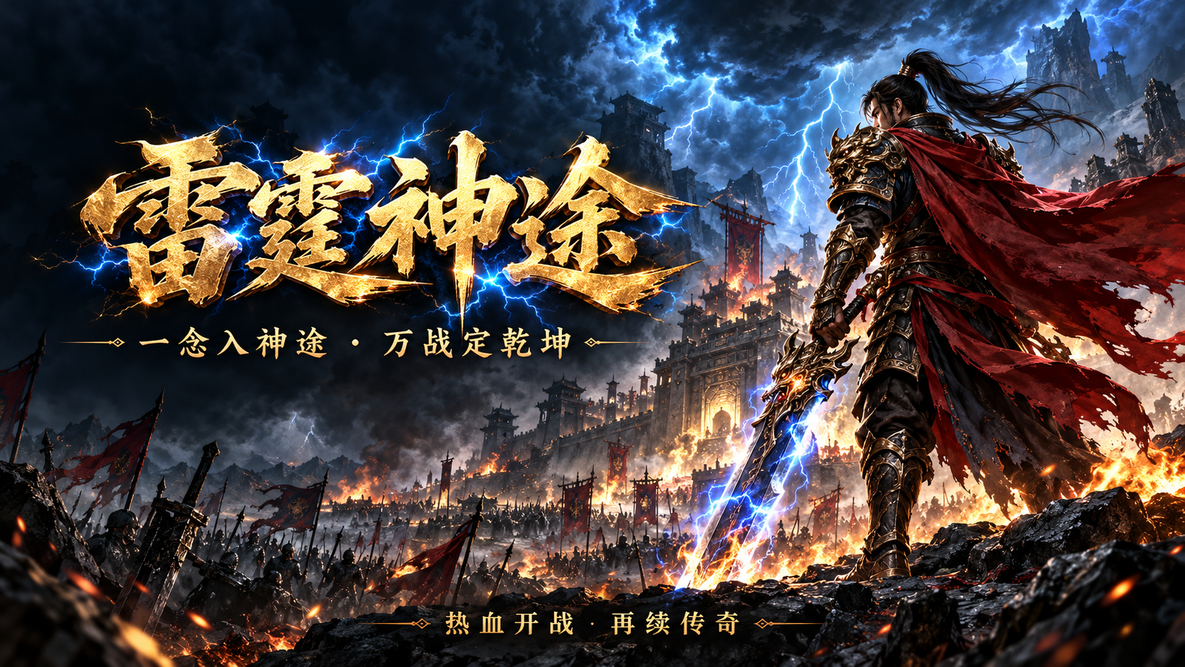 雷霆神途，一念入神途，万战定乾坤。